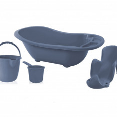 Set cadita de baie pentru bebelusi cu 4 piese, babyjem (culoare: bleumarin)