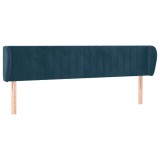 Cumpara ieftin Tablie pat cu aripioare albastru inchis 183x23x78/88 cm catifea