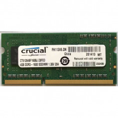 Memorie Laptop - Crucial 4gb-DDR3-10600