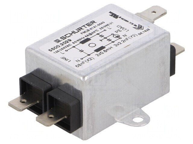 Filtru Anti-Interferențe 250VAC 68nF 2,2nF 800uH THT