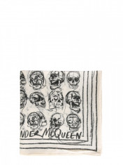 Esarfa barbat ALEXANDER McQUEEN SCARF WITH PAINTED SKULL PRINT 631060 4A33Q9260 foto