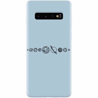 Husa silicon pentru Samsung Galaxy S10, Planets foto