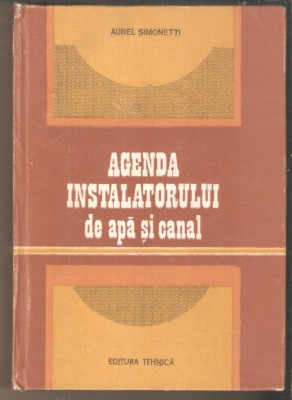 Agenda instalatorului de apa si canal-Aurel Simonetti foto