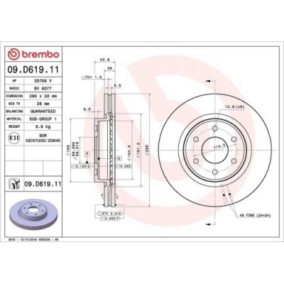 Set disc frana Nissan Navara Np300 Pick-Up (D23 D23t) 07.14-, Navara Platform / Chassis (D23) 01.15-; Renault Alaskan 10.16-, Fata, 296X28mm, ventila foto