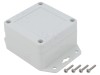 Carcasa universala KRADEX IP65 75x75x45mm Policarbonat Gri Deschis Cu Lame Fixare Garnitura