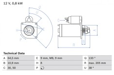 BOSCH 0 986 024 210 starter foto