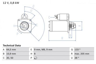 BOSCH 0 986 024 210 starter foto