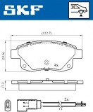 Set placute frana spate SKF VKBP90077E