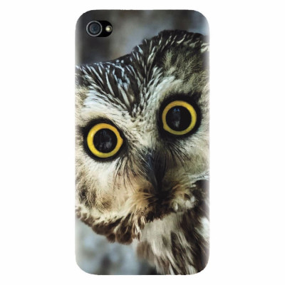 Husa silicon pentru Apple Iphone 4 / 4S, Owl foto