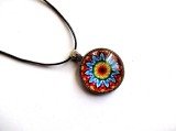 colier sticla cu mandala 38209