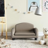 vidaXL Canapea pentru copii, cappuccino, 50x40x30 cm, piele ecologică