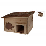 ProGarden Casa pentru arici, 34x28x22 cm, lemn cu scoarta de copac GartenMobel Dekor, vidaXL