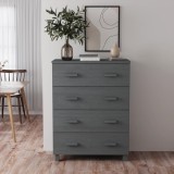 VidaXL Servantă &bdquo;HAMAR&rdquo;, gri &icirc;nchis, 79x40x103,5 cm, lemn masiv pin