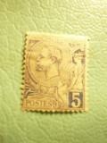 Timbru 5C albastru 1891 Monaco sarniera