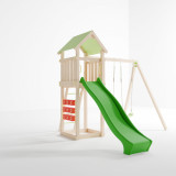 Complex de joaca din lemn prelucrat pentru copii BDR 2S2 TT
