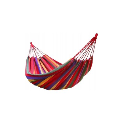 Hamac de gradina, pentru o persoana, cu sac de depozitare, multicolor, max 120 kg, 250x80 cm, KR22WZ1 foto