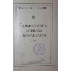 HERMENEUTICA LITERARA ROMANEASCA