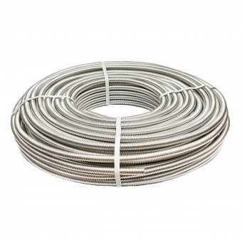 Rola 50m teava inox flexibila, gofrata DN16 pentru instalatii solare rezidentiale foto