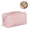 Portfard Valiză, Model 2 Compartimente, Fermoar Diagonal, Culoare Roz, Dimensiuni 27x12x12 cm, Oem