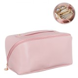 Portfard Valiză, Model 2 Compartimente, Fermoar Diagonal, Culoare Roz, Dimensiuni 27x12x12 cm, Oem