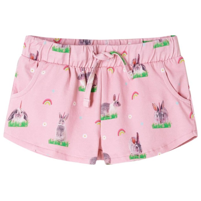 Pantaloni scurți pentru copii cu șnur roz deschis 128 10962