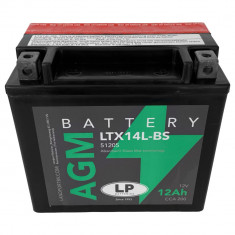 Baterie Moto LP Batteries Agm 12Ah 200A 12V LTX14L-BS