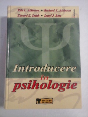 INTRODUCERE IN PSIHOLOGIE - ATKINSON foto