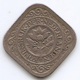 Olanda 5 Cents 1913 - Wilhelmina, Cupru-nichel, 21.3 mm KM- 153 (1), Europa