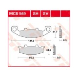 Set placute frana TRW MCB569 - Kawasaki GPX 250 - ZZR 250 - KLE - ZR 500 - KL 650 Tengai - Suzuki GS 250-400 - DR800 - GSX 1000