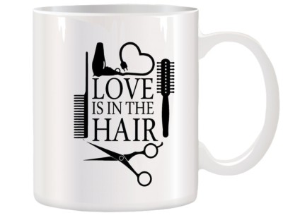 Cana alba personalizata Love is in the Hair, INOVATIX&amp;reg;. 330ml foto
