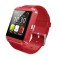 Smartwatch Techstar&reg; U8+, Bluetooth, Ecran LCD 1.44inch, Conectare Telefon, Pedometru, Rosu