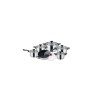 Set de 12 elemente din inox cu capac 16 cm, 18cm, 20cm, 24cm, plus o tigaie marmorata cu capac 24cm, gri, Kinghoff