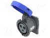 Conector alimentare AC, IEC 60309, IP67, {{Curent nominal}}, 250V AC, 3 pini, AMPHENOL - 2CMA101308R1000