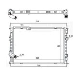 Radiator racire Nissan Qashqai, 08.2011-02.2014, Motorizare 1, 6 Dci 96kw Benzina, tip climatizare cu/fara AC, cutie M/A, dimensiune 628x428x32mm, Cu