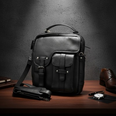 Geanta de Umar Barbati Hunter Legacy, Piele Naturala de Vanat, HandMade, 25x28x7 cm foto