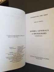 Stefan Costea - Istoria generala a sociologiei Ed. Fundatiei Romania de Maine foto