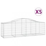 Cumpara ieftin Cosuri gabion arcuite 5 buc, 200x50x60/80 cm, fier galvanizat
