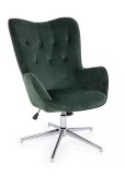 Cumpara ieftin Fotoliu catifea verde Farida 69x70x117 cm