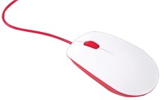 Mouse oficial Raspberry Pi Ro?u / Alb cu fir foto