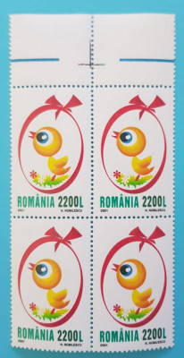 TIMBRE ROMANIA 2001 L.P.1546 SFINTELE PASTI BLOC DE 4 VALORI MNH** foto