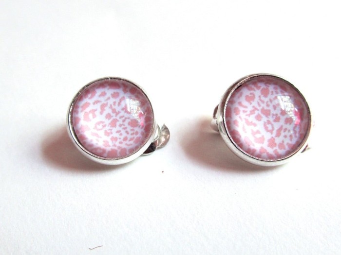 Cercei clips animal print E 12 MM
