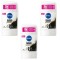 Set antiperspirante Nivea Black &amp; White Silky Smooth, 48h protectie, 50ml x 3
