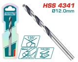 Burghiu pentru metal TOTAL HSS 12 mm, otel rapid 4341, 135&deg;