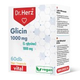 Capsule vegane cu L-glicina 1000 mg Dr Herz 60 buc