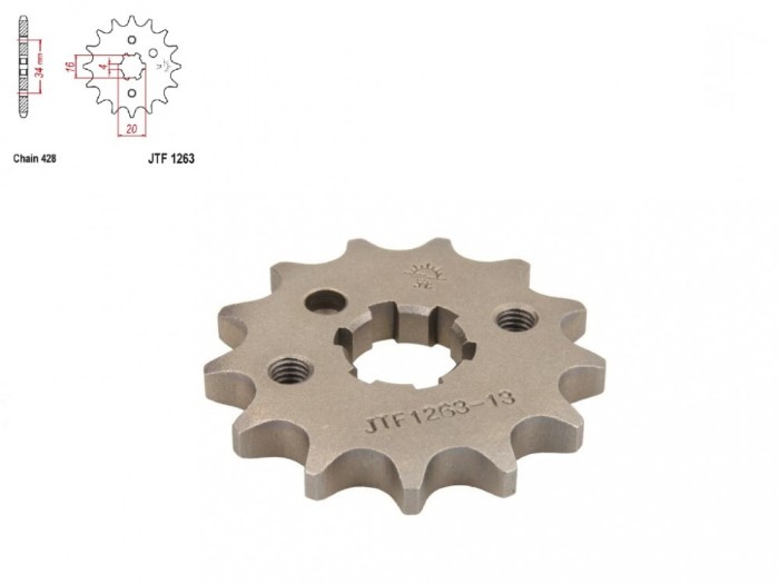 Pinion transmisie fata 428/13T, JT Sprockets