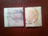 2 Timbre Straits Settlements colonie britanica 1883 Regina Victoria , 30 si 32c stampilate