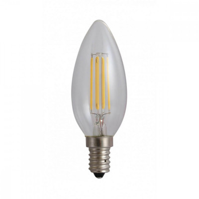 Bec LED Lumanare cu filament, E14, 4W, 480Lm, 4000K foto