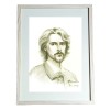 G18. Grafica in creion, Calatorul in timp, Hartie A4, original inramat, RavariuArt