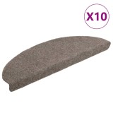 Cumpara ieftin Covorase autoadezive pentru scari, 10 buc., 65x21x4 cm, bej, semirotunde, mari