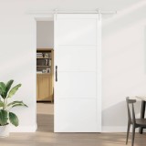 Ușa Glisantă cu Set de Accesorii Alb 93x232 cm Lemn Solid de Pin